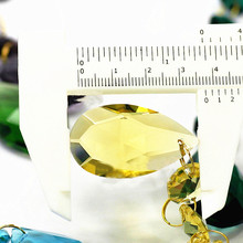 12 pçs/lote (105 MM) Amarelo Pingentes lustre de cristal, peças de cristal da lâmpada, (38mm anjo Cristal rasgo com 3 pcs 14 milímetros Contas octagon)