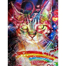 Official Store Diamond Painting Cat Diamond Embroidery Sale Animal Diamond Mosaic Full Layout Rhinestones Hobbies yy711 2024 - buy cheap