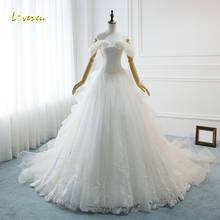 Loverxu Vestido De Noiva Sexy Sweetheart A Line Wedding Dresses 2019 Luxury Appliques Beaded Ruffles Tulle Bridal Gown Plus Size 2024 - buy cheap