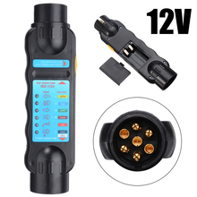 Mayitr 1pc 12V 7Pin Car Trailer Towing Light Plug Socket Cable Wiring Circuit Tester LED Light Diagnostic Tool 2024 - buy cheap