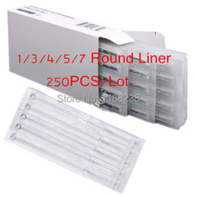 250PCS/Lot Assorted Disposable Tattoo Needles Sterile Round Liner 1/3/4/5/7 RL Round Liner Needles Free Shipping 2024 - buy cheap