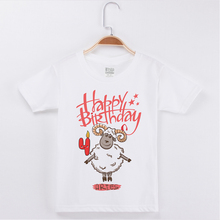 Camiseta con estampado de Aries para niños y niñas, camisetas cortas de algodón de feliz cumpleaños, ropa de moda, Tops, novedad 2024 - compra barato