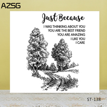 AZSG Path In Woodland Clear Stamps/Seals For DIY Scrapbooking/Card Making/Album Decorative Silicon Stamp Crafts 2024 - buy cheap