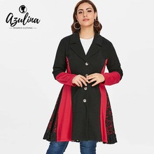 Rosegal Plus Size Lace Panel Color Block Wool Coat Women Fall Winter Lapel Long Sleeve Patchwork Coats Outerwear Female Overcoat 2024 - buy cheap
