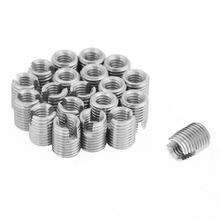 20Pcs Wire Thread Insert Bushing Screws Sleeve Stainless Steel Self Tapping Slotted Screw Threaded Helical Repair Insert M4x8mm 2024 - buy cheap