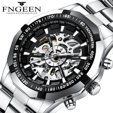 Mechanical Watch 2019 Top Brand Luxury Fashion Clock Men Automatic Watch Full Steel Strap Skeleton Dial Waterproof Wristwatch 2024 - buy cheap