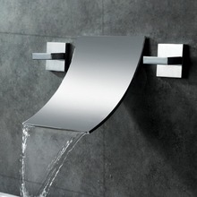 Grifo para lavabo del baño, montaje en pared de cascada moderna, cromado, envío gratis 2024 - compra barato