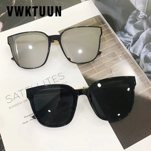 VWKTUUN-gafas de sol de Estilo Vintage para hombre y mujer, lentes de sol cuadradas de gran tamaño, planas, UV400 2024 - compra barato