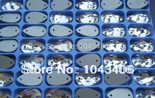 Freeshipment 100pcs16x28mm капелька/груша кристально чистый цвет пришить стеклянные кристаллы, стразы перламутровые пришить на камни с 2 отверстиями 2024 - купить недорого