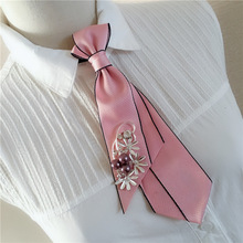 British Women Wedding Suit Shirt Necktie Alloy Crystal Bowtie Cravat Handmade Lady Polka Dot Rhinestone Ribbon Neck Wear Bow Tie 2024 - buy cheap