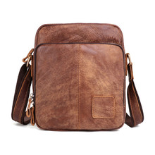 Мужская сумка-мессенджер на одно плечо, модная английская Повседневная кожаная сумка в стиле ретро, матовая кожа, небольшая ВМЕСТИТЕЛЬНОСТЬ 2024 - купить недорого