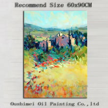 Pintura artesanal moderna abstrata de alta qualidade, pintura a óleo para país, pintada à mão, decorativa de rua, pintura de lona 2024 - compre barato