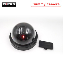 Fuers Fake Camera Home Security with Red LED Flash Simulated Camera Indoor Surveillance CCTV Black Camera Mini Dummy Dome Camera 2024 - buy cheap