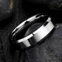 High Quality 6MM Silver Titanium Ring 2024 - buy cheap