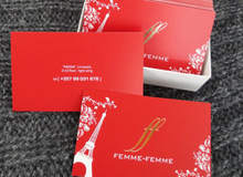 New Beauty Design Custom Paper Business card Printing Golden Stamping Red color Fashion Visit/Name card 600gsm Art paper 90*54mm 2024 - buy cheap