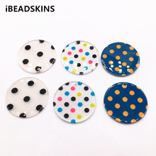 New arrival! 35mm 100pcs/lot acrylic coin-shape charm for Earring accessories,Earring parts, Jewelry Findings DIY Jewelry making 2024 - buy cheap