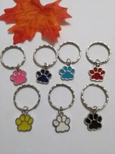 Chaveiro esmaltado para cachorros e gatos, chaveiro vintage prateado com pingente para chaves, anel diy, acessórios faça você mesmo, 50 peças d263 2024 - compre barato