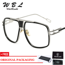 Warblade Brand Designer New Big  Glasses Frames For Men Clear Metal Luxury Fashion Large Frame Eyeglasses Frame Square Men 2018 2024 - buy cheap