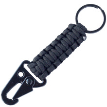 Qinggear paracord chaveiro de sobrevivência, cordão cordão tático paracord com mosquetão ótimo para emergências, clipe de liberação rápida 2024 - compre barato