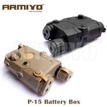Armiyo-caja de batería estilo P-15, accesorio táctico con alcance de Weaver carril integrado de 20mm, se monta en negro, tierra oscura, para caza y Tiro 2024 - compra barato