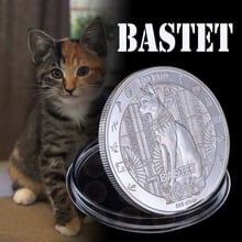 WR-moneda de aleación de Zinc para colección en casa, moneda de Gato Siamés chapada en plata, 999 2024 - compra barato