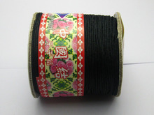 100 Meters Black String Chinese Knot Cord Synthetic Silk Jewelery Cord 0.8mm 2024 - buy cheap