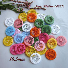 Botones de costura de resina para niños, suéter, cárdigan, accesorios de costura, 2 agujeros, patrón de flores, 21mm / 17mm/14mm, 100 Uds. 2024 - compra barato