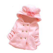2021 Winter Autumn Minnie Bow Baby Girl Outerwear Clothes Cute Girls Jacket Children Thick Woolen Coat 2024 - buy cheap