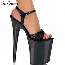 Sorbern/босоножки на высоком каблуке 20 см; летняя модная дизайнерская женская обувь с открытым носком и ремешком на щиколотке; Босоножки на платформе 10 см; цвет под заказ 2024 - купить недорого