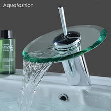 Bathroom Waterfall Faucet Glass Waterfall Brass Basin Faucet Bathroom Mixer Tap Chrome Basin Sink Mixer Tap Water Mixer 2024 - buy cheap