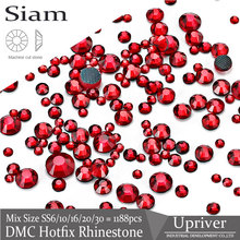 Upriver Red Color DMC Loose Gemstones Siam Hotfix Rhinestones For Wedding Design 2024 - buy cheap