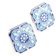 Stone Blue Cufflink Cuff Link 1 Pair Retail Free Shipping Promotion 2024 - buy cheap