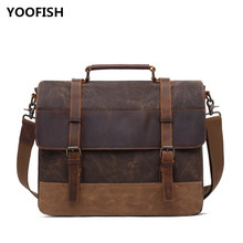 YOOFISH Hot selling Classic Canvas Handbag Shoulder bag Crossbody bag Free Shipping Dark grey/Army green/Coffee/Cyan XZ-060 2024 - buy cheap