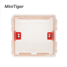 Minitiger-caja de montaje transparente ajustable, casete interno para Interruptor táctil WIFI y enchufe USB, 86mm x 83mm x 50mm 2024 - compra barato