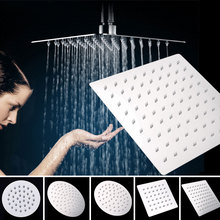 1PC 4/6/8 Inch Showerhead Round/Square 201 Stainless Steel Shower Head Bathroom Shower Head Rain Ultrathin Shower Head Top Spray 2024 - buy cheap