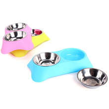Stainless Steel Color Spray Paint Pet Dog Bowls Puppy Cats Food Drink Water Feeder Pets Supplies Non-slip Feeding Dishes 2024 - buy cheap