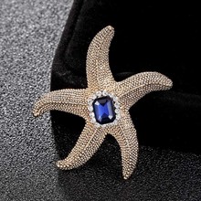 New Arrival Vintage Brooches Women Coral Starfish Rhinestone Broaches Fashion Anniversary Jewelry Best Masculino Broche Pin 2024 - buy cheap