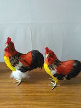 Simulación de plumas de gallo coloridas, modelo de pollo artesanal, adornos de regalo para decoración del hogar d1440 2024 - compra barato