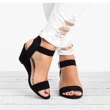 Women Sandals Plus Size Wedges Shoes Women 2022 Fashion Peep Toe Wedge Heels Sandalias Mujer Casual Women Summer Sandals 2024 - buy cheap