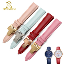 Genuine leather bracelet womens watchband 16mm minimalist style simple watch strap 14mm 18mm 20mm soft band Butterfly buckle 2024 - buy cheap