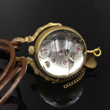 Женские наручные часы в античном стиле, механические карманные наручные часы с кожаной цепочкой, подарок на Рождество, H034, 1882 2024 - купить недорого