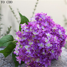 Large Hydrangea fake flowers bouquet Wedding decoration mariage Artificial silk real touch decorative flower Home Party Decor 2024 - buy cheap