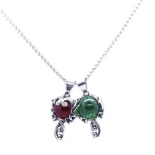 100% Personal Skull Pendant With Green Red Stone 316 Stainless Steel Fashion New Polishing Skull Pendant With Necklace 2024 - buy cheap