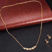 Stainless Steel Woman Jewelry Set Necklace Stud Earring Gold Plating Pearl Pendant Necklaces Bow Stud Earrings Heart Jewelry 2024 - buy cheap
