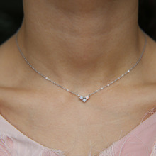 Collar de joyería minimalista para mujer, Gema de ópalo de tres piedras, de plata de ley 100% 925, de alta calidad, encantador 2024 - compra barato