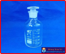 Botella de reactivo de vidrio con tapón de vidrio, botella de reactivo de abertura estrecha, transparente, 125ml, 2 unids/lote 2024 - compra barato