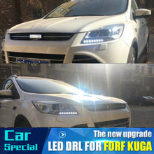 2Pcs/set ed Daytime Running Light drl daylight led car for Ford Kuga Escape 2012 2013 2014 2015 with fog lamp 2024 - buy cheap