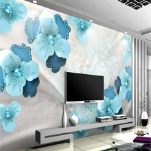 beibehang Custom Photo Wallpaper Mural Wall Sticker European Style Palace Wind Jewelry Flower TV Background Wall papel de parede 2024 - buy cheap