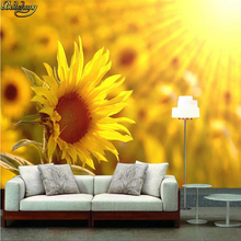 beibehang Sunflower murals Living room entrance mural wedding photography background painting background stairsl photo wallpaper 2024 - buy cheap