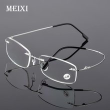 Óculos de leitura sem aro de resina metálica, óculos de leitura ultraleve de revestimento hmc para homens e mulheres + 1.0 1.5 2.0 2.5 3.0 4 2024 - compre barato